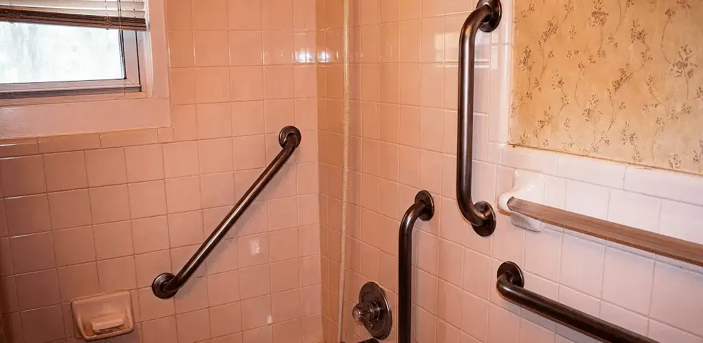 Shower grab bar installation for bathroom safety and accessibility in Lakewood, CO