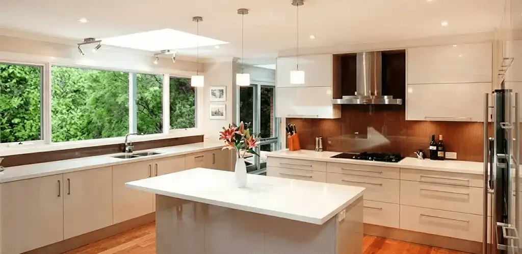 Kitchen cabinet refacing and remodel results in a modern kitchen in Lakewood, CO