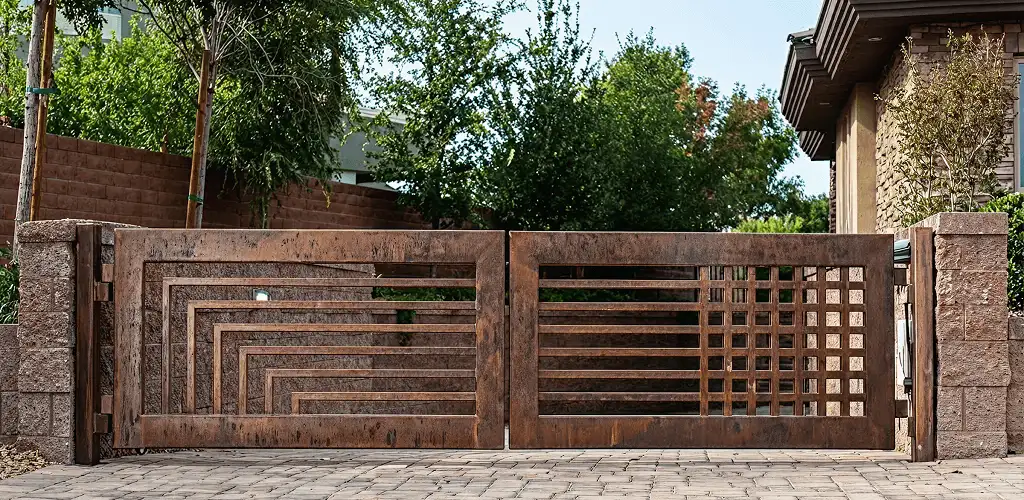Custom driveway gate installation for a home entrance in Lakewood, CO