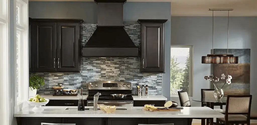 Kitchen cabinet painting and refinishing in a modern kitchen in Lakewood, CO