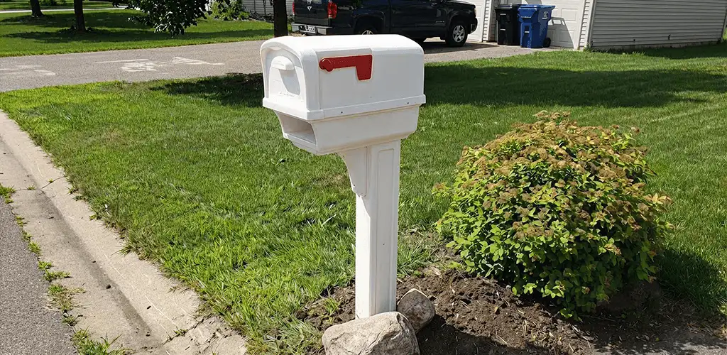 Mailbox installation for a residential curbside mailbox in Lakewood, CO